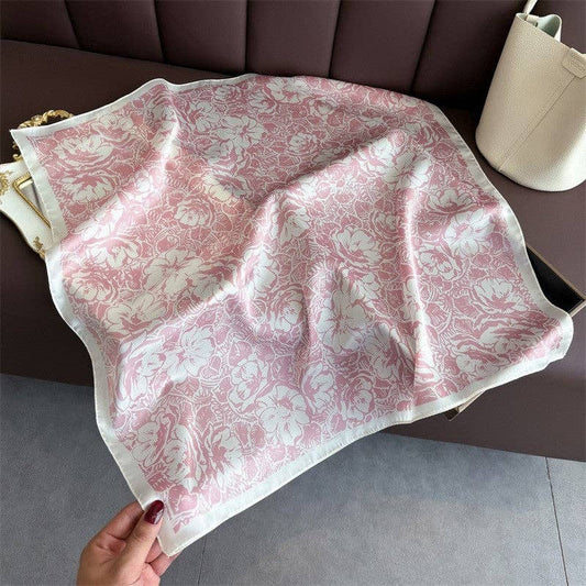Fashion Print Square Scarf PINK - The Season Boutique