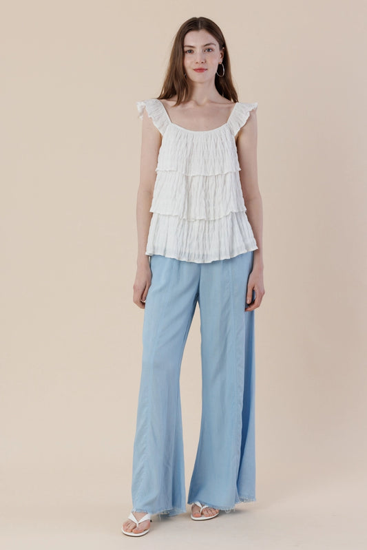 Tencel Wide-Leg Pants