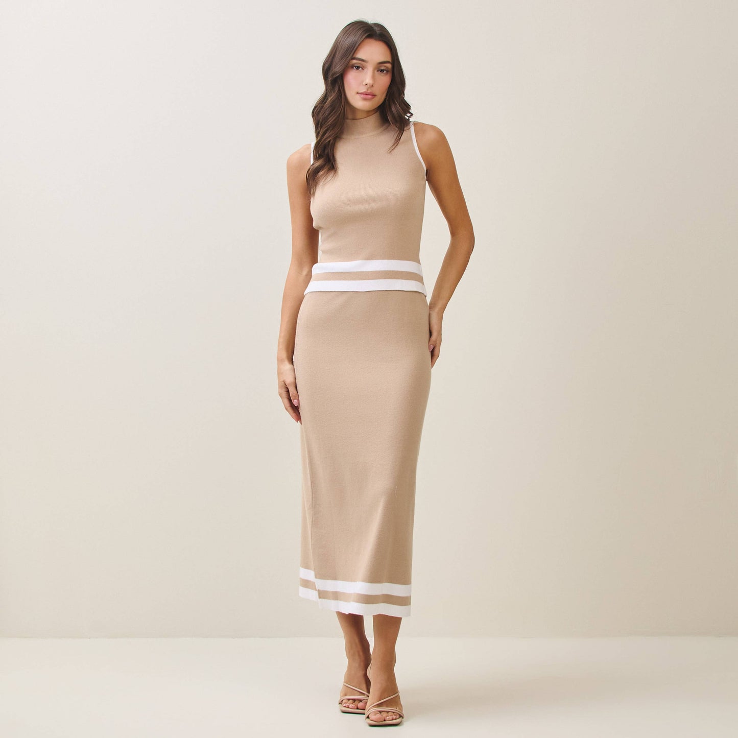 Mockneck knit top & skirt set - The Season Boutique
