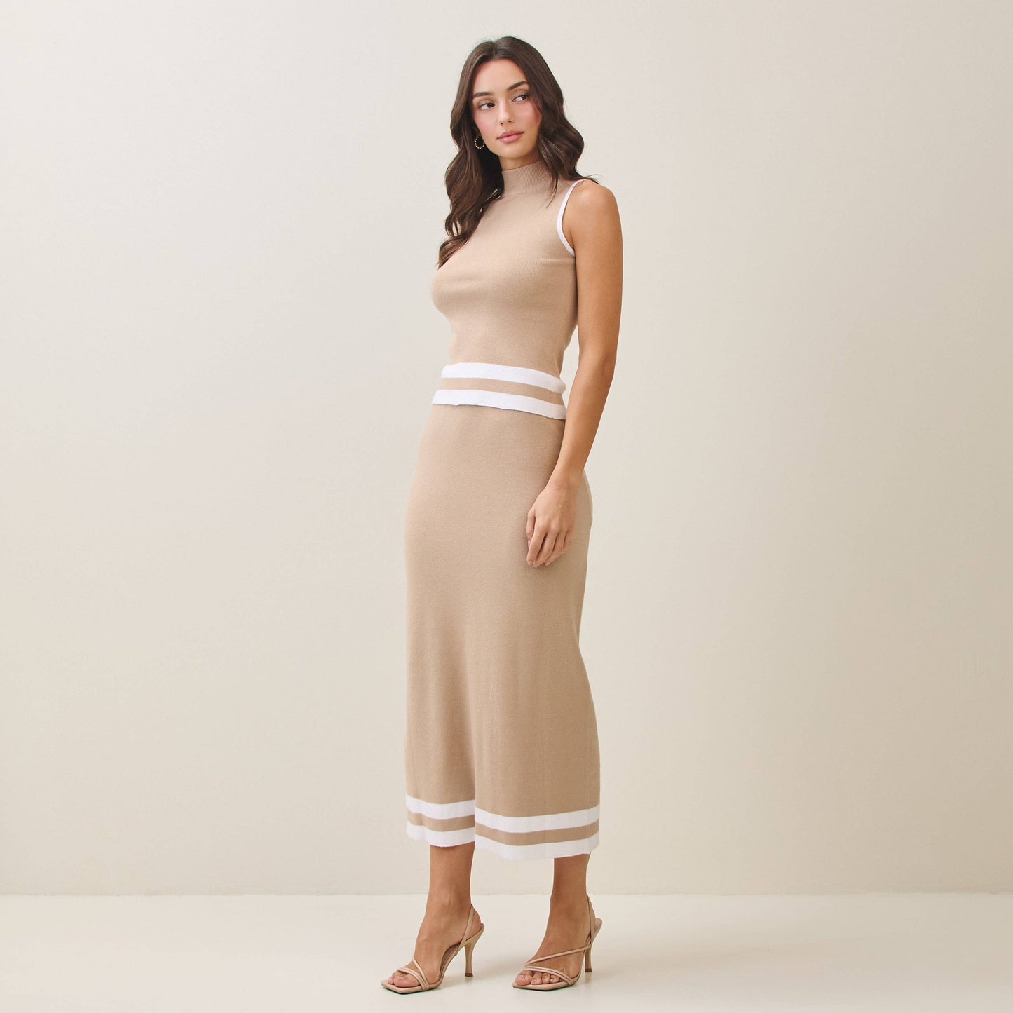 Mockneck knit top & skirt set - The Season Boutique