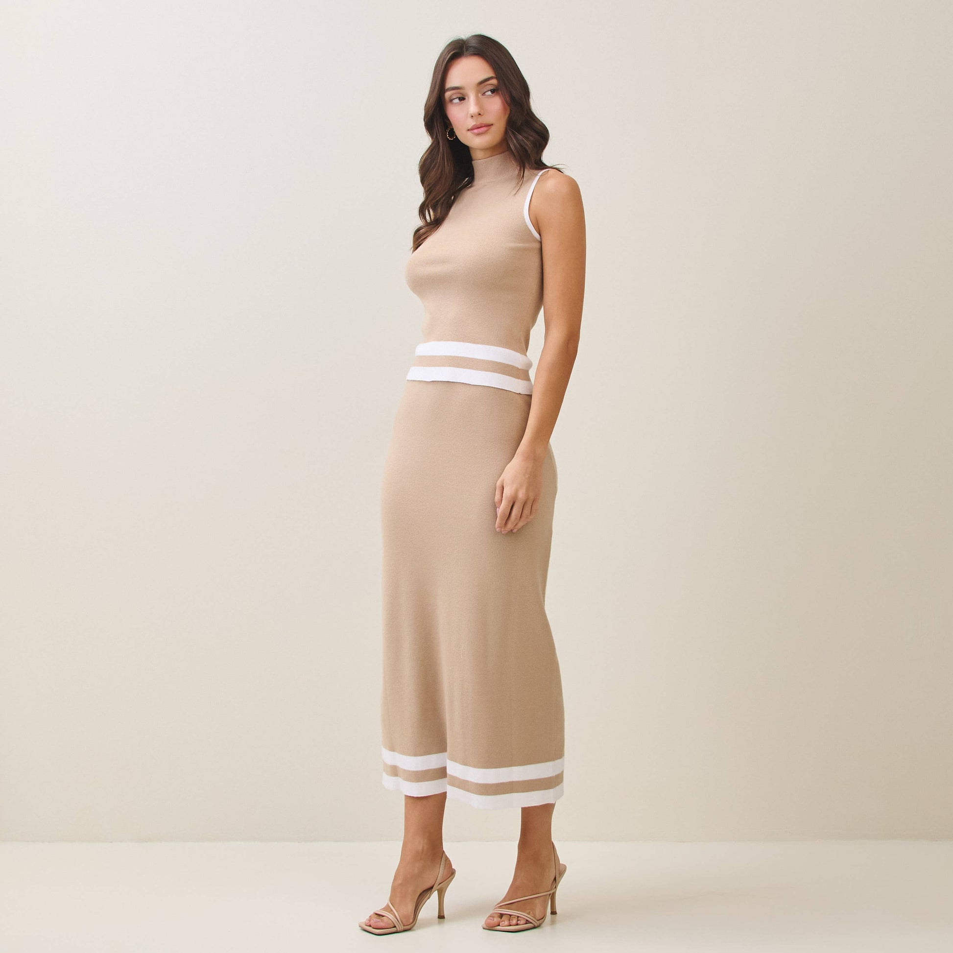 Mockneck knit top & skirt set - The Season Boutique