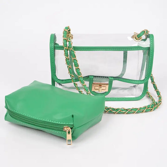 Transparent Crossbody Bag w/ Pouch