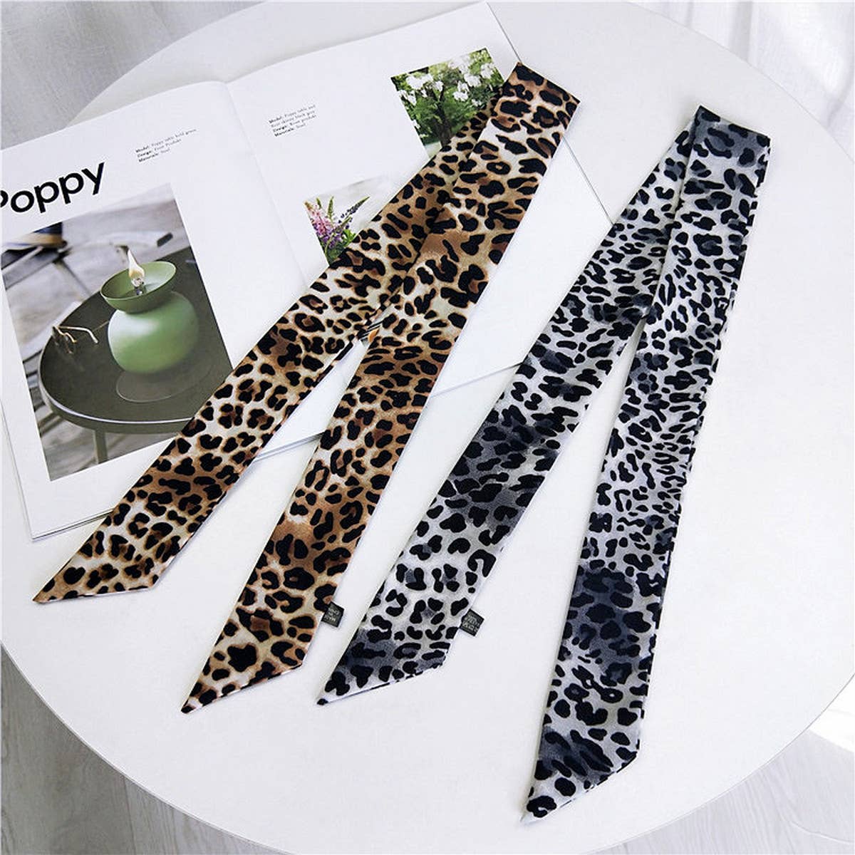 NEW BINDING BAG LEOPARD PRINT SCARF - The Season Boutique