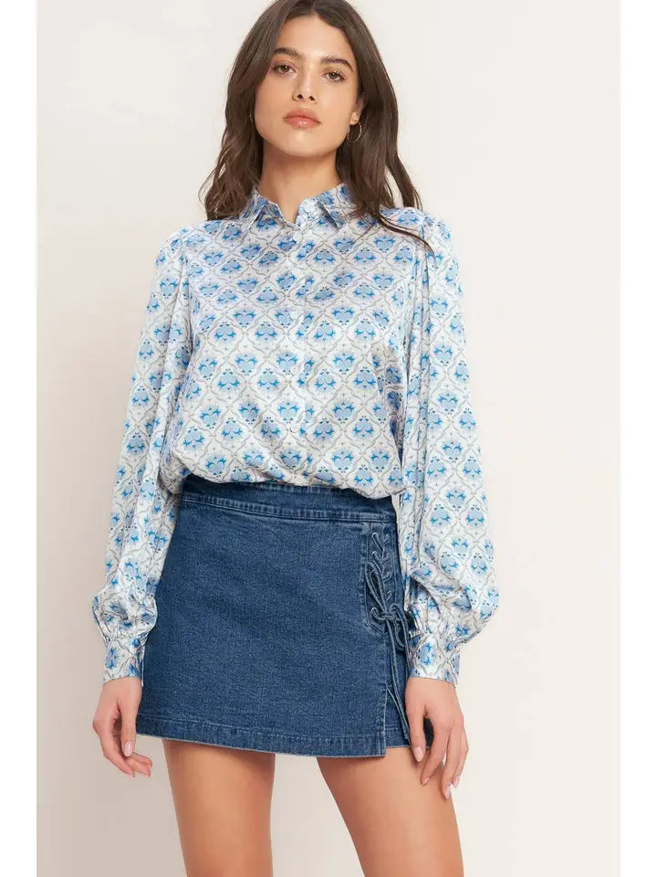 Washed Denim Skort - The Season Boutique
