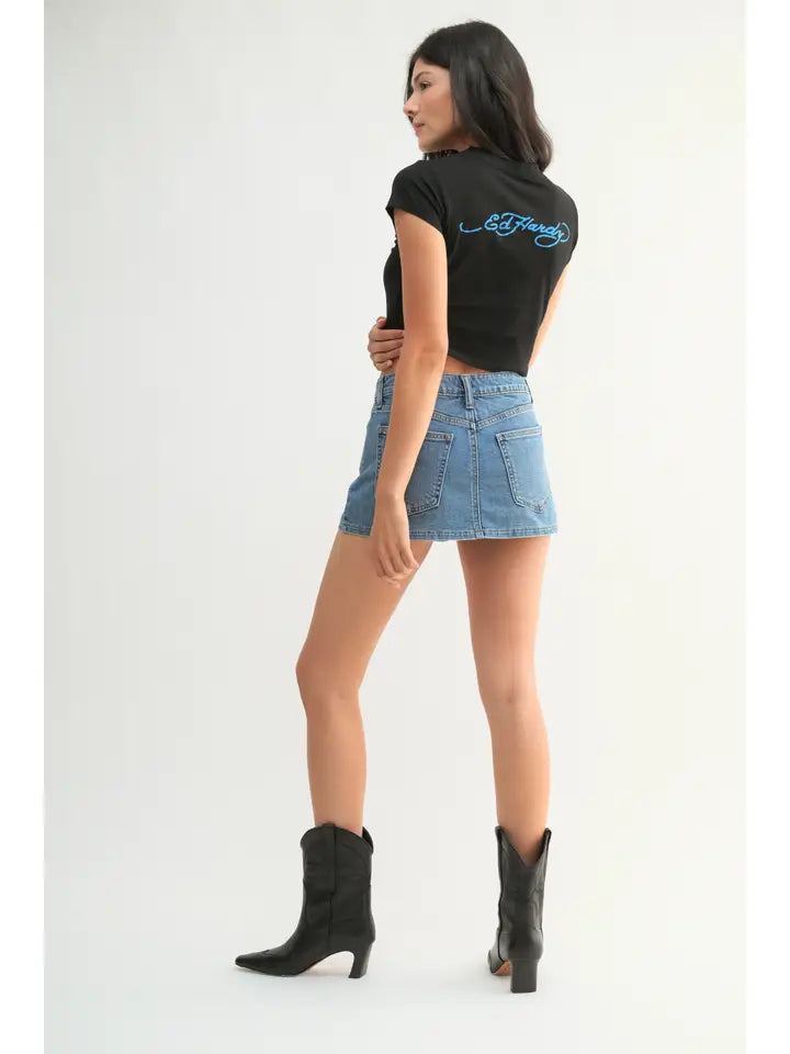 Denim Skort - The Season Boutique