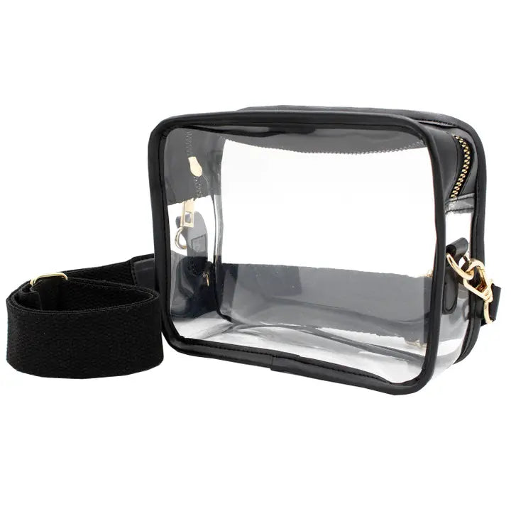 Black Camera Clear Crossbody