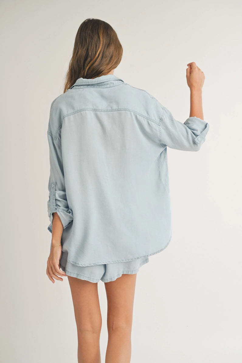 Denim Button Down Top