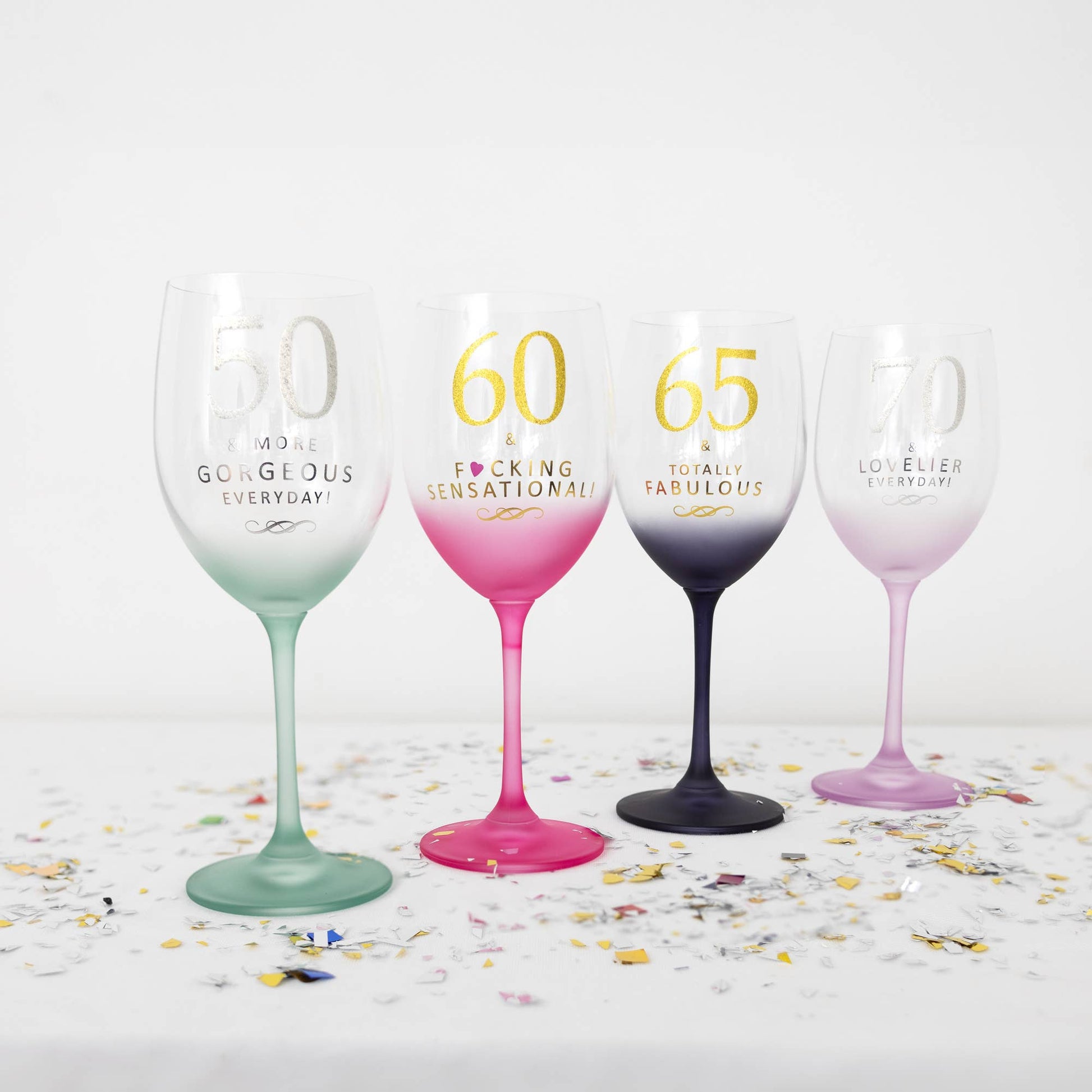 Gift Boxed 50th Birthday Wine Glass - The Season Boutique
