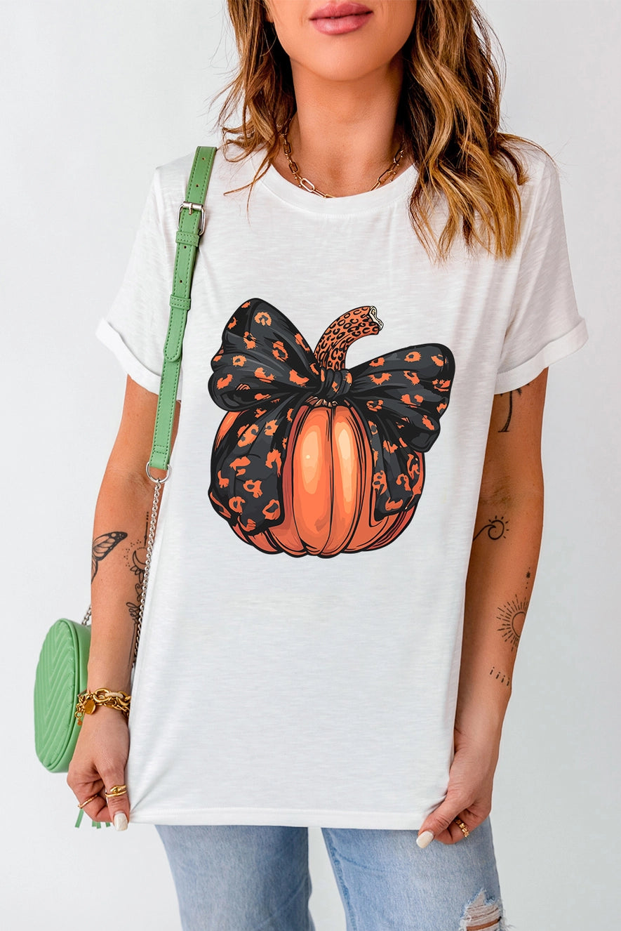 Halloween Bowknot Pumpkin Shirt