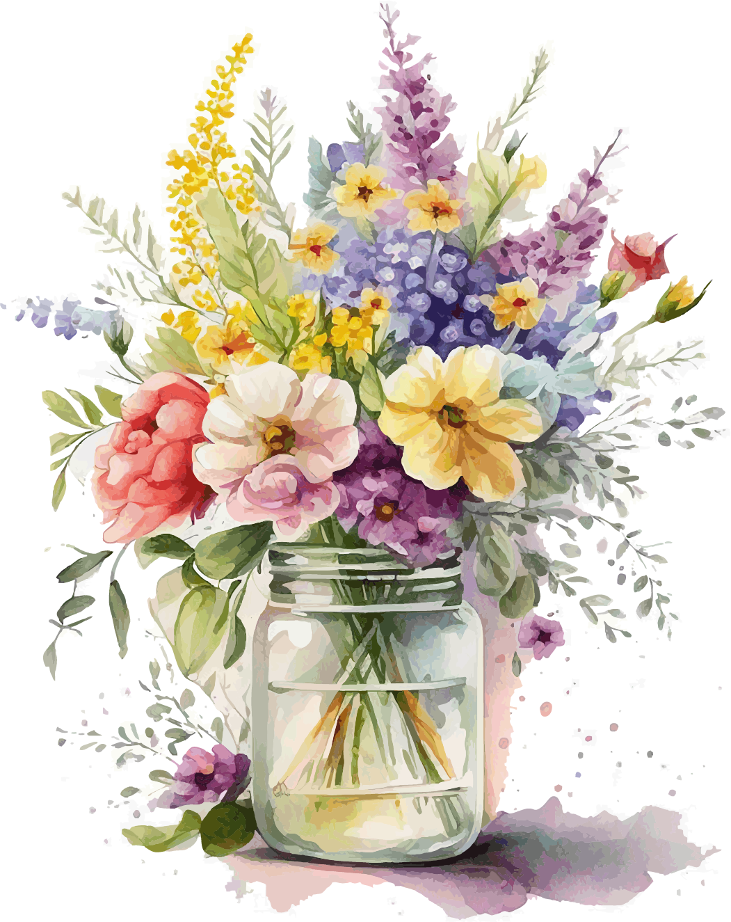 Jar of Flowers Wreath Sash - The Season Boutique