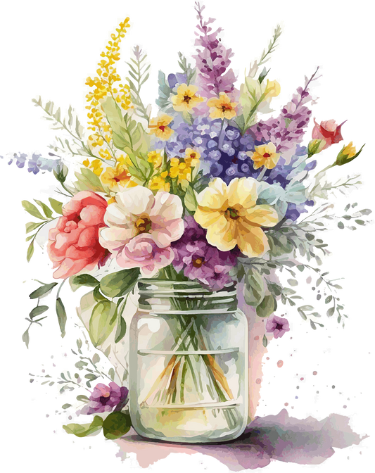 Jar of Flowers Wreath Sash - The Season Boutique