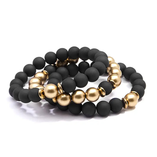 Matte & Metallic Beaded Bracelet