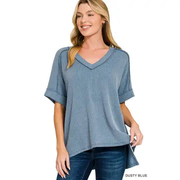 Raised Rib Hi-Low - The Season Boutique