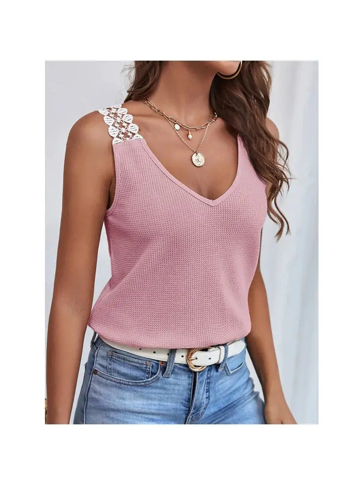 Sleeveless V-Neck Shirt