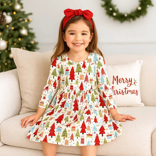 Christmas Girl's Bamboo Dress