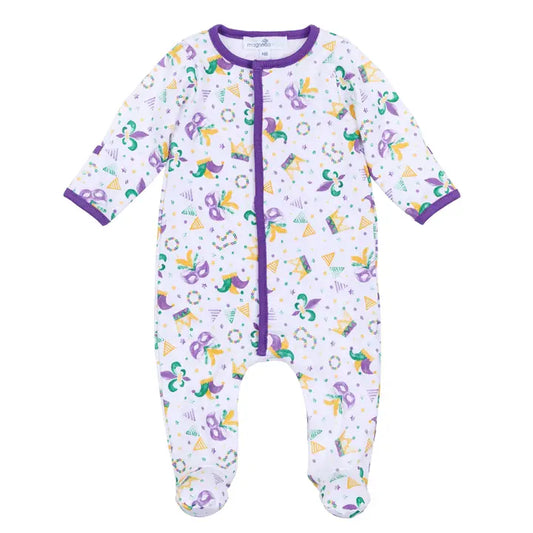 Mardi Gras Munchkins Footie - The Season Boutique