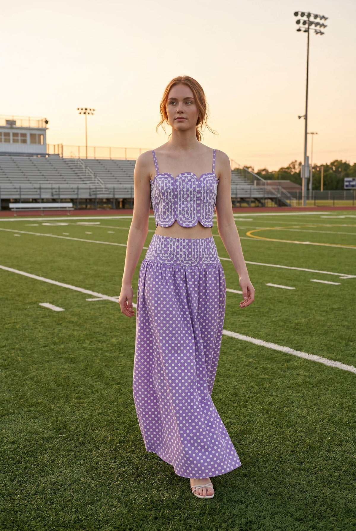 Crop And  Maxi Skirt Set