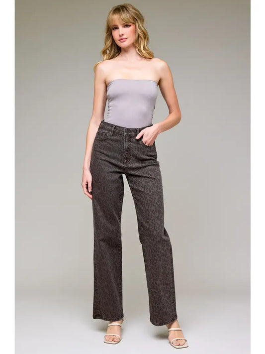 Brown Cheetah Print Jeans