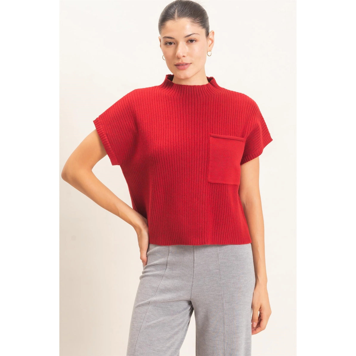 Ribbed Dolman Sweater