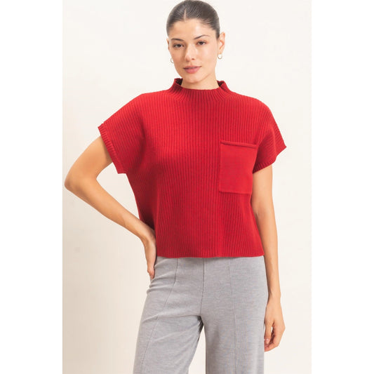 Ribbed Dolman Sweater