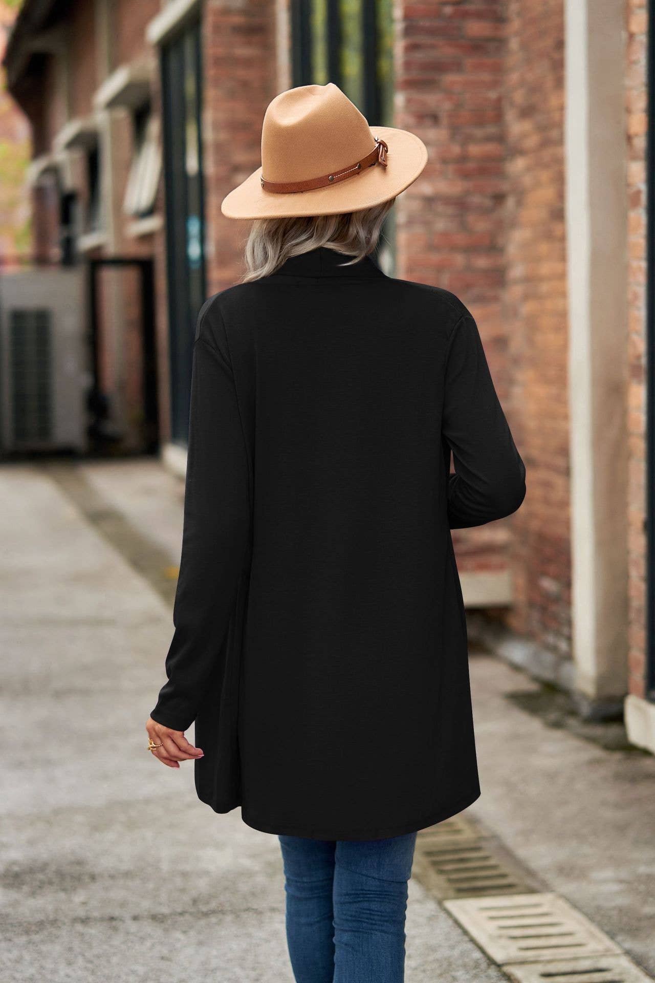Long-sleeved loose knitted cardigan