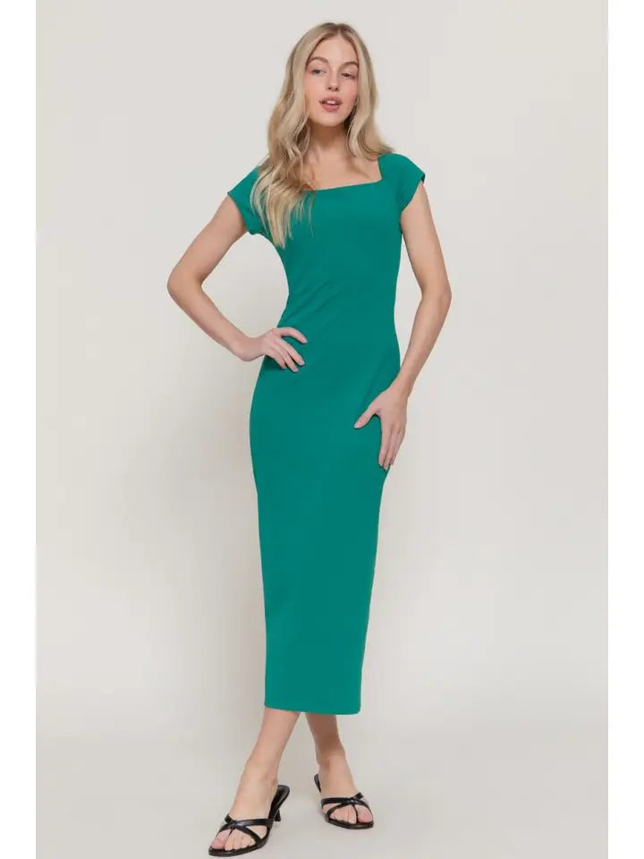 Cap Square Midi Dress - The Season Boutique