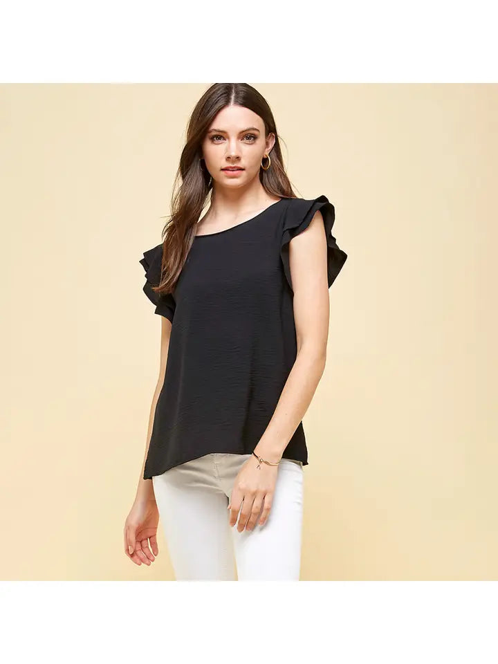 Double Ruffled Sleeves with Top