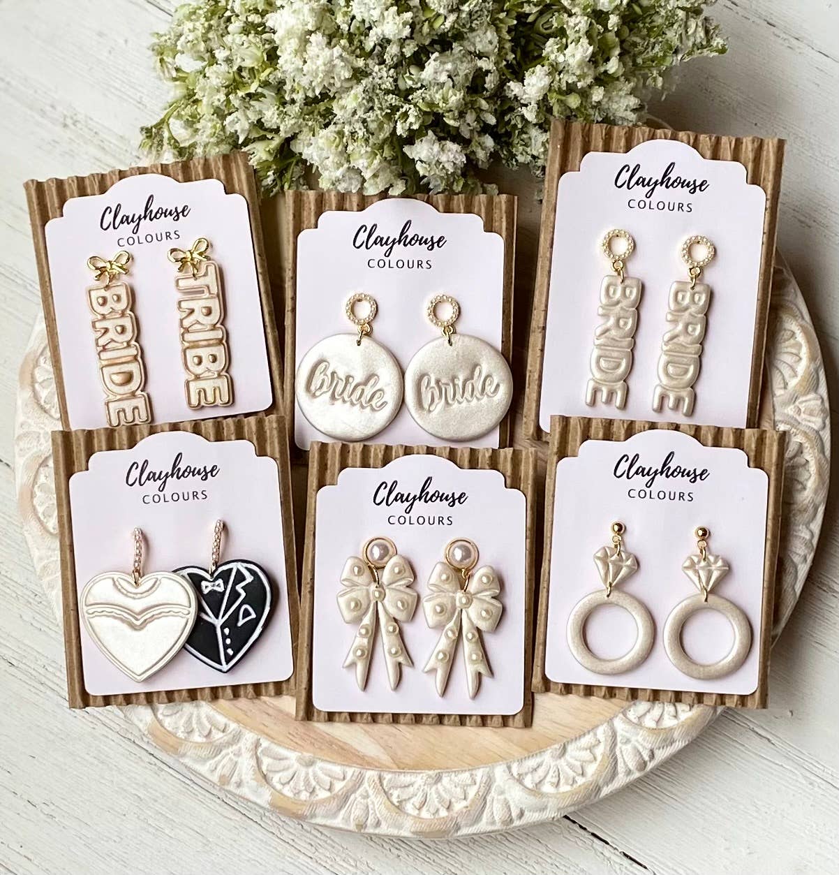 Bridal Earrings : Bow with Pearls