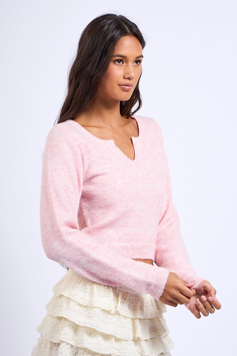 Knit Sweater Crop Top - The Season Boutique