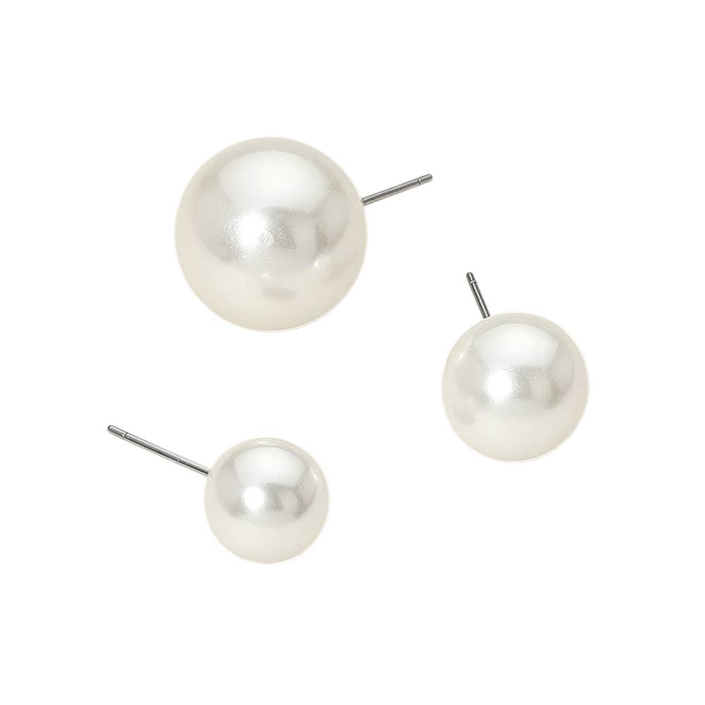 3pc Pearl Stud Earring Set - The Season Boutique