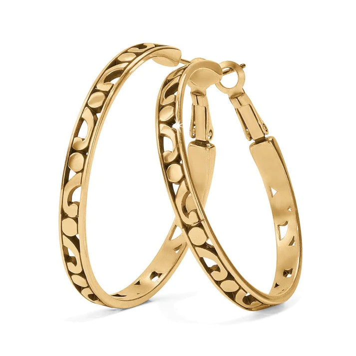 Gold plated Contempo Large Hoop Earrings