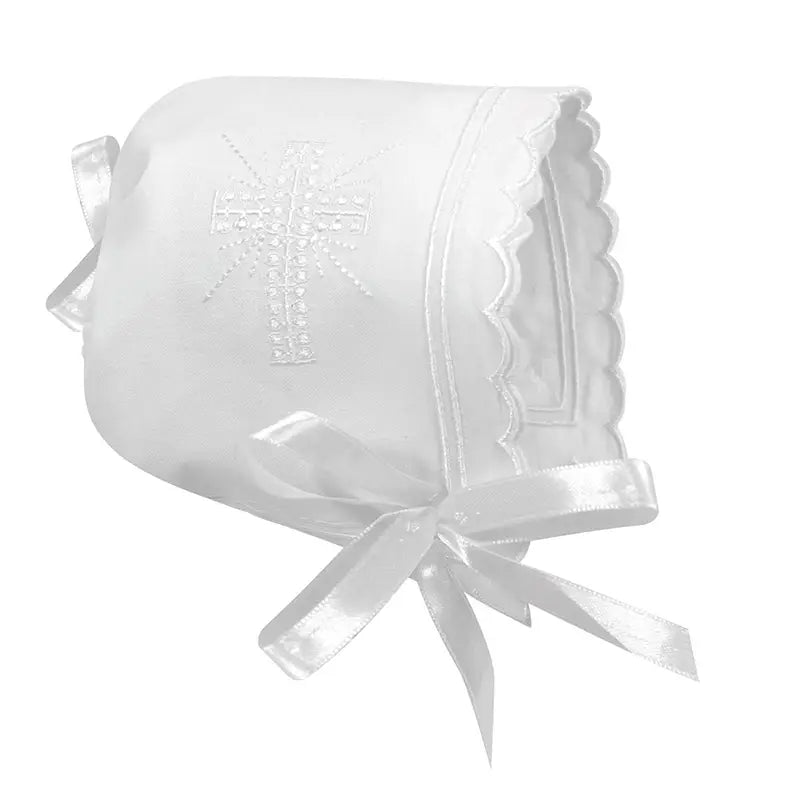 Cross Bonnet - Scallop Edge - The Season Boutique