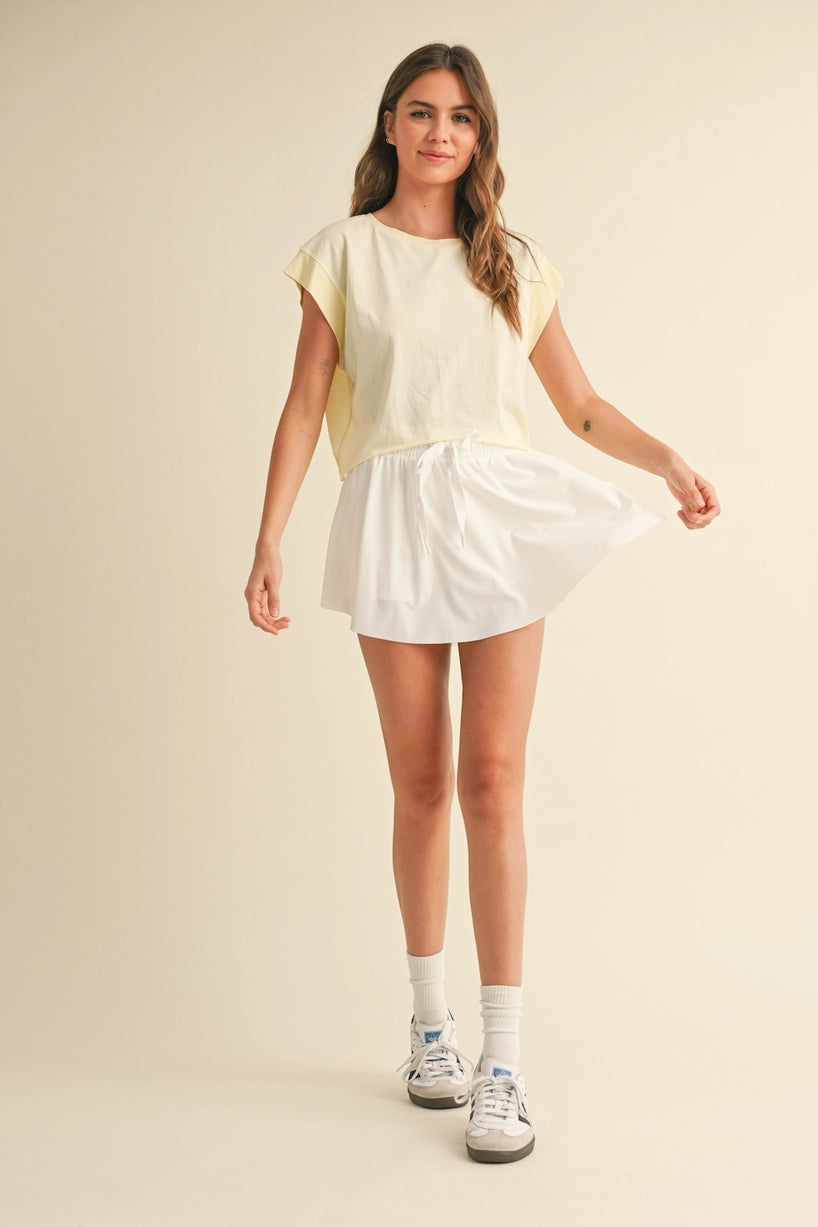 Cutout Back Layering Tee - The Season Boutique