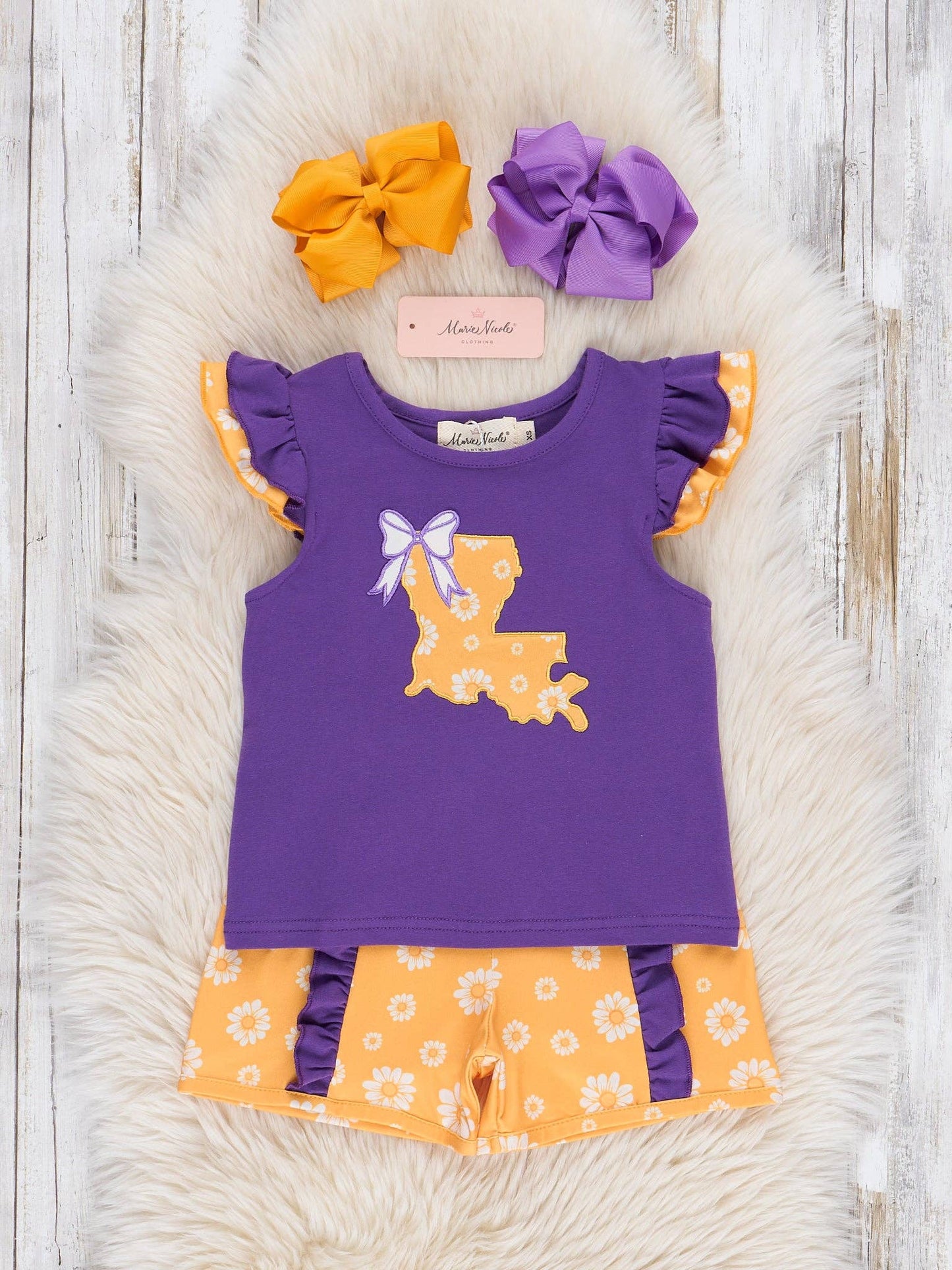 Louisiana Embroidered Ruffle Set