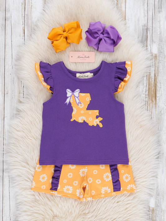 Louisiana Embroidered Ruffle Set