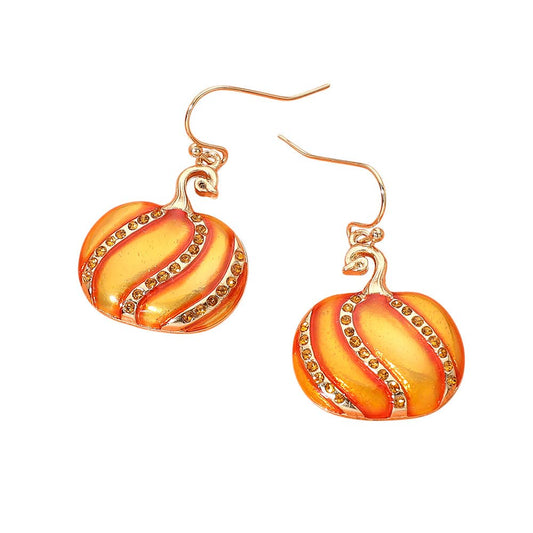 Pumpkin Dangle Earrings