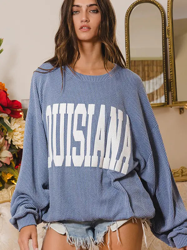 'LOUISIANA' Oversize Sweatshirt