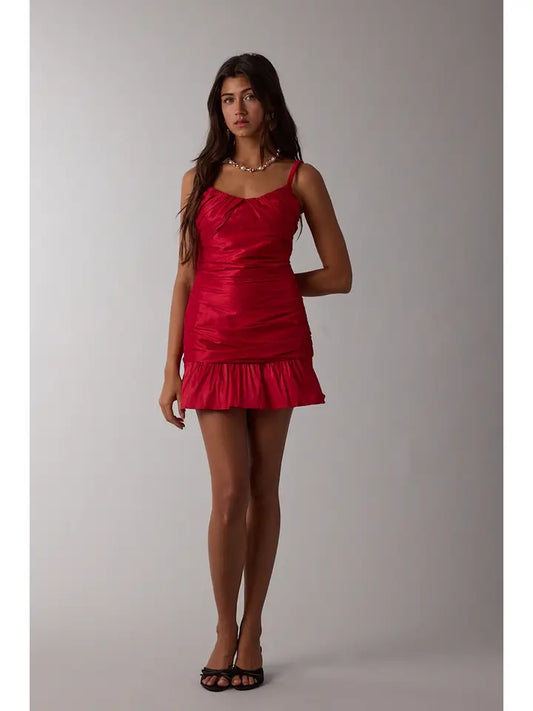 Slim Fit-in Ruched Mini Dress