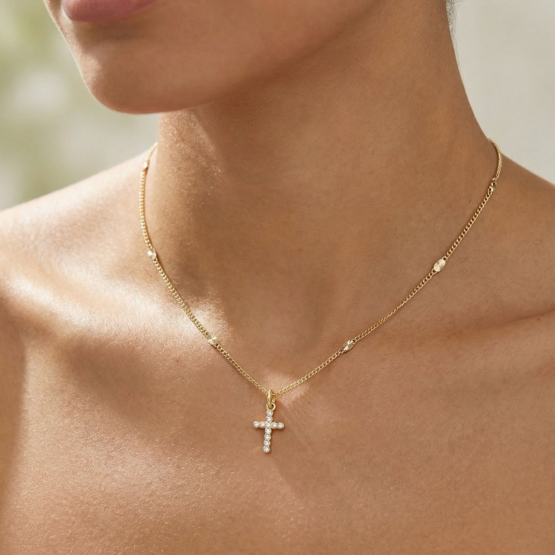 Frankie Mini Cross Necklace