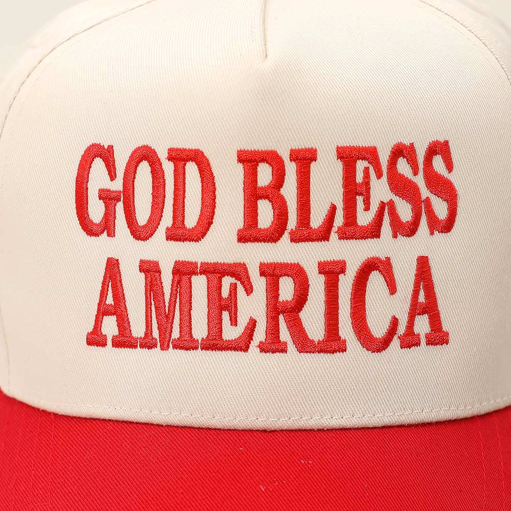 GOD BLESS AMERICA Embroidered Baseball Cap