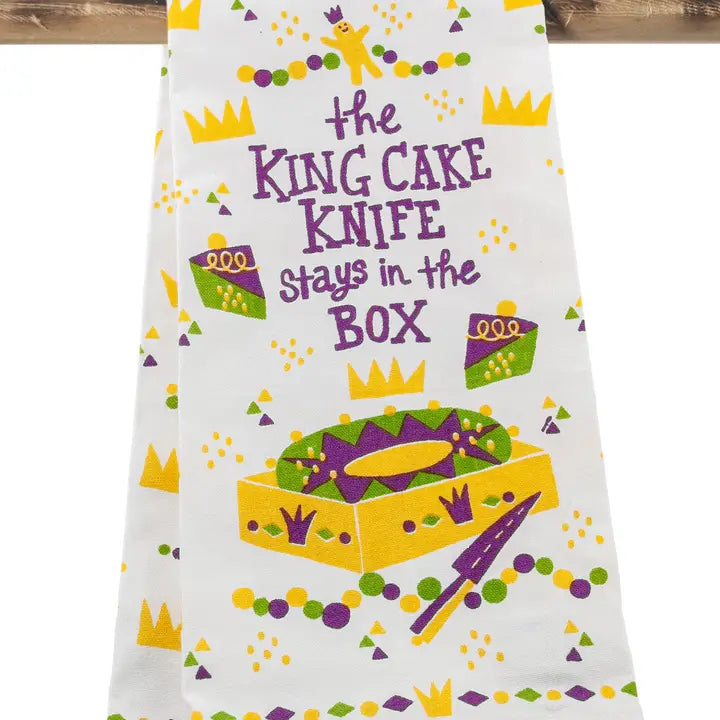 Kitchen Towel -The King Cake Knife