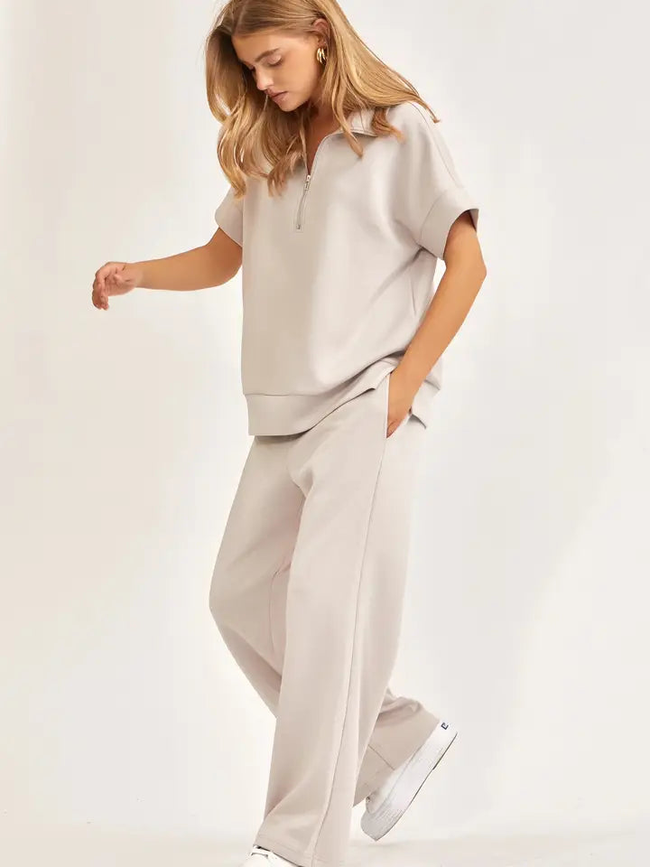 Short Sleeve Pants Set