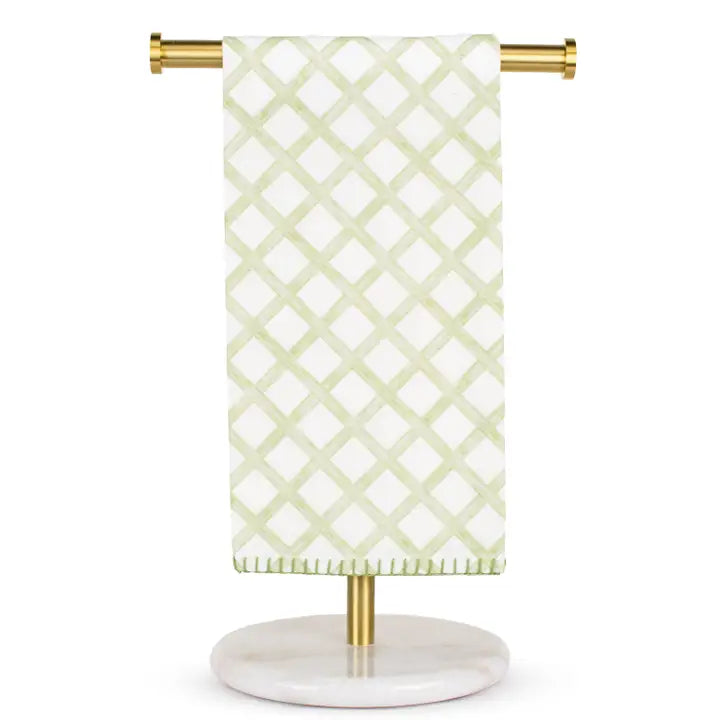Morgan Bunny Trellis Hand Towels White/Green/Blue 20x28