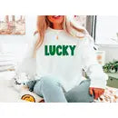 Faux Sequins Lucky Gildan Sweatshirt