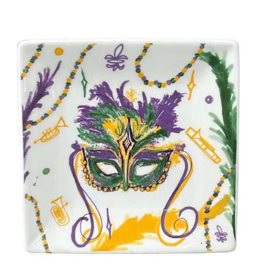 Dish- Mardi Gras Mask