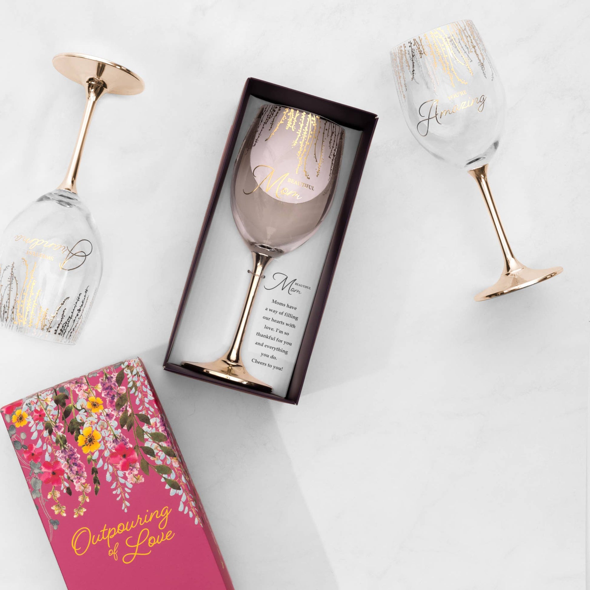 Gift Boxed Mother's Day Crystal Wine Glass - The Season Boutique