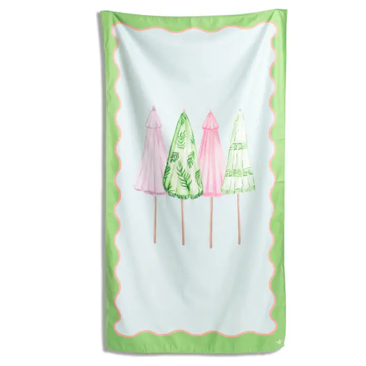 Riviera Giant Beach Towel Blue/Green/Pink 40x70