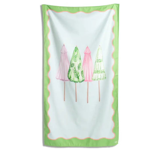 Riviera Giant Beach Towel Blue/Green/Pink 40x70
