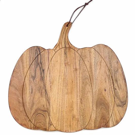 Pumpkin Serving Board Natural 17x18x.5