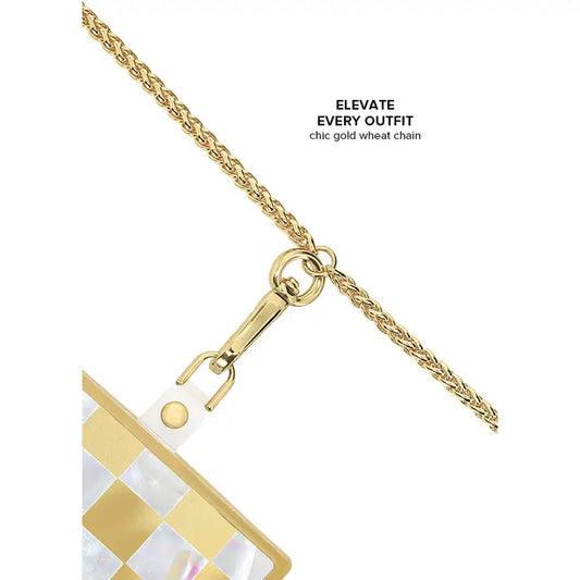 Gold Wheat Braid Chain Phone Crossbody